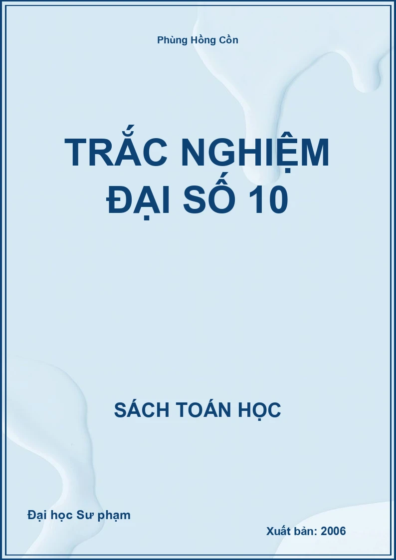 Trắc nghiệm Đại số 10