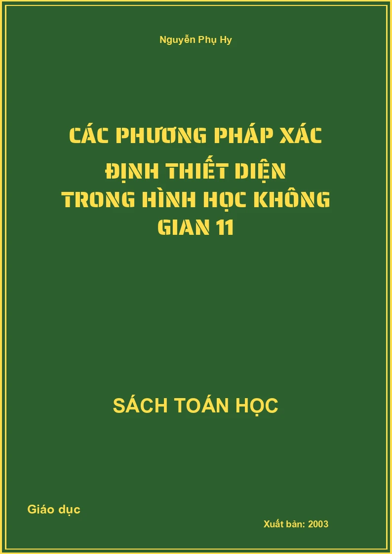 Các phương pháp xác định thiết diện trong Hình học Không gian 11