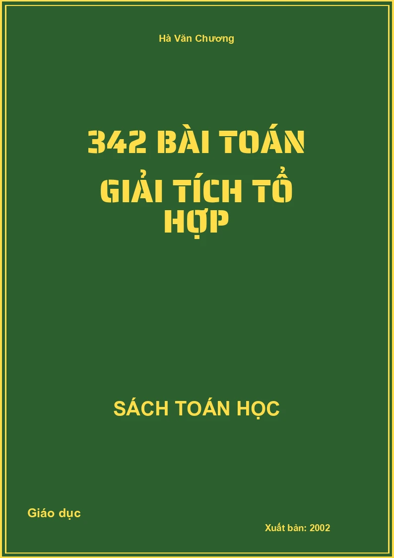 342 bài toán giải tích tổ hợp