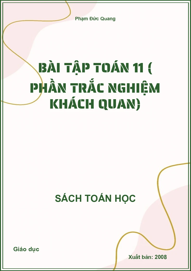 Bài tập Toán 11 ( Phần trắc nghiệm khách quan)