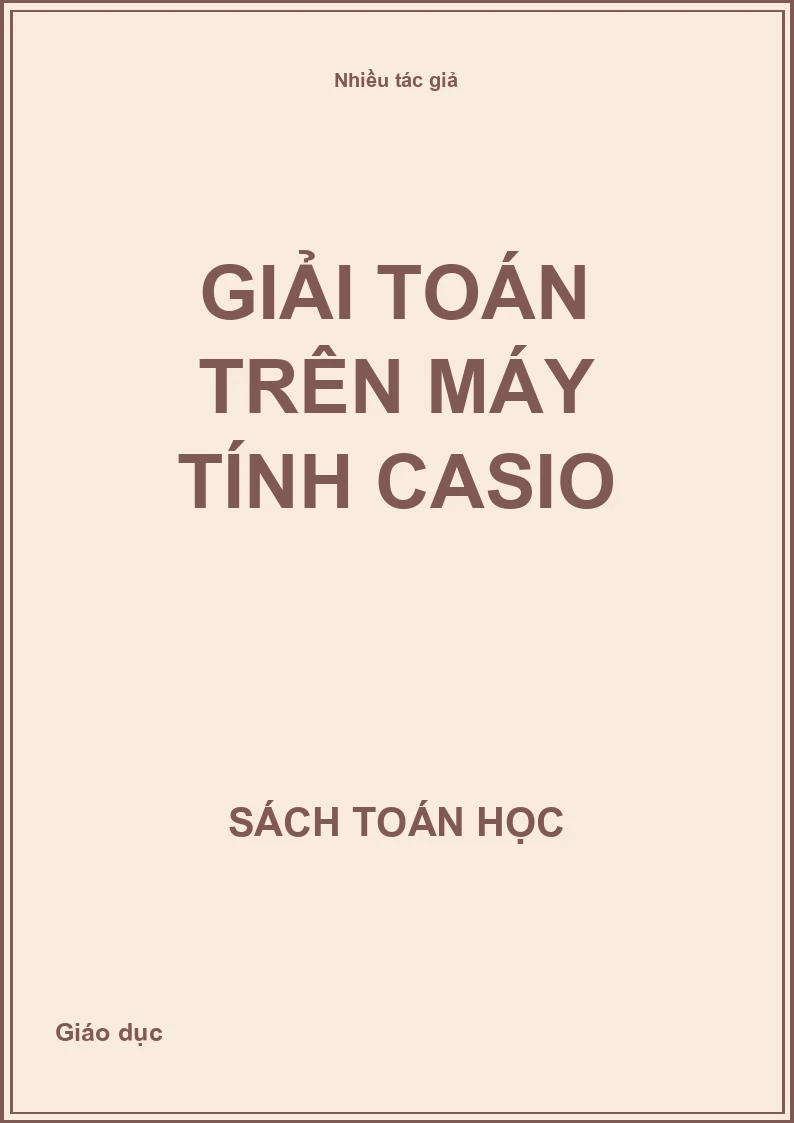 Giải toán trên máy tính Casio