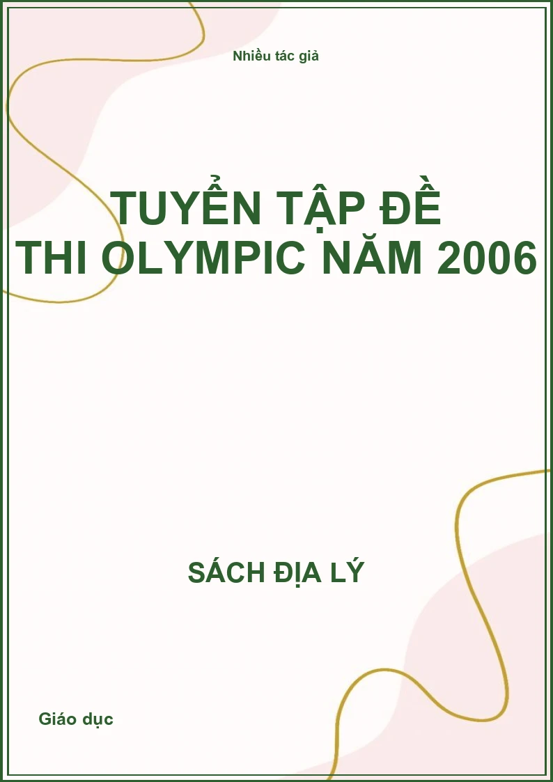 Tuyển tập đề thi Olympic năm 2006