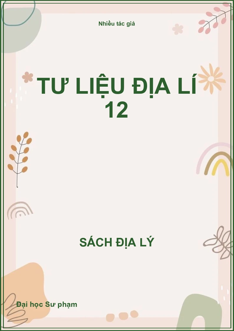 Tư liệu Địa lí 12