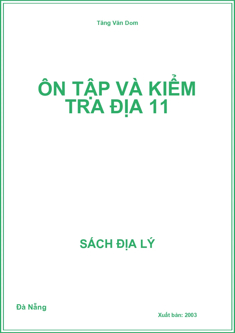 Ôn tập và Kiểm tra Địa 11