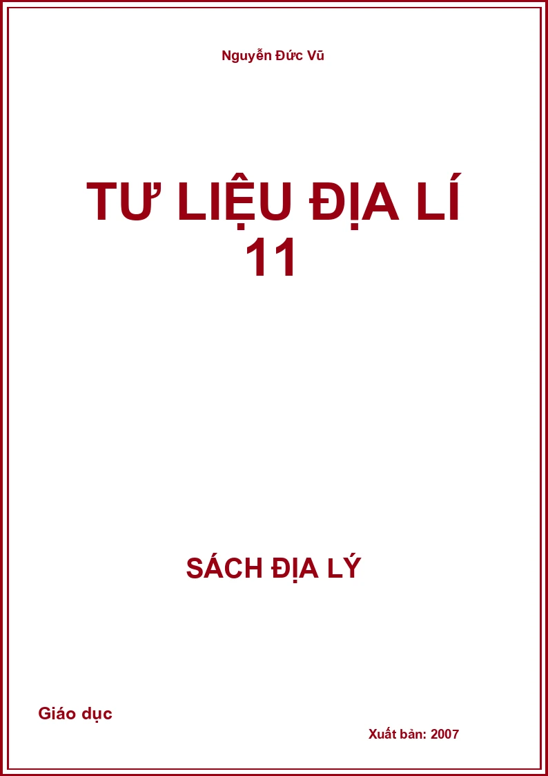 Tư liệu Địa lí 11
