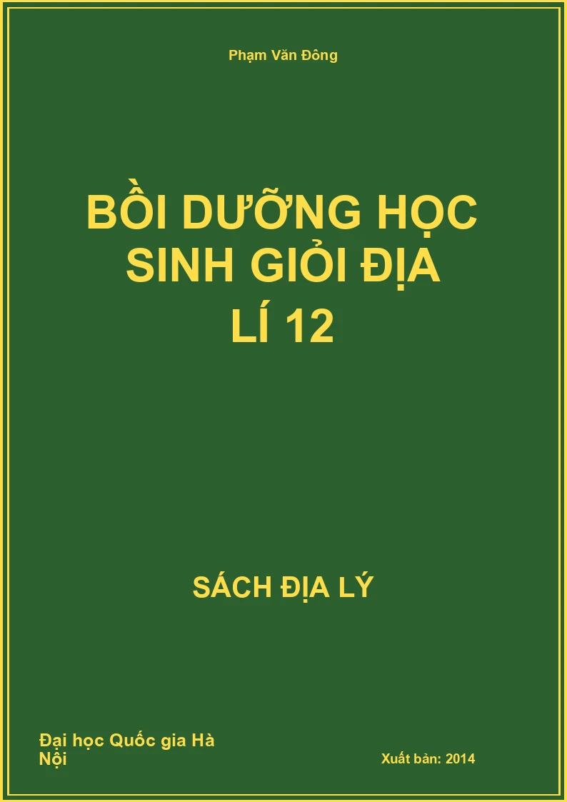 Bồi dưỡng học sinh giỏi Địa lí 12