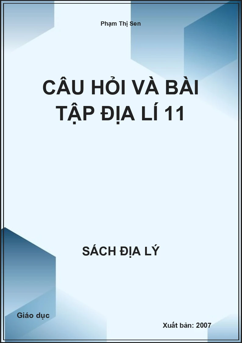Câu hỏi và bài tập Địa lí 11