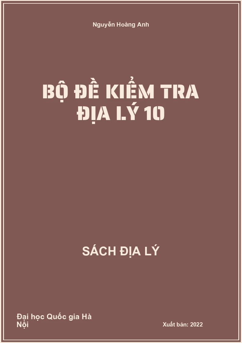 Bộ đề kiểm tra Địa lý 10