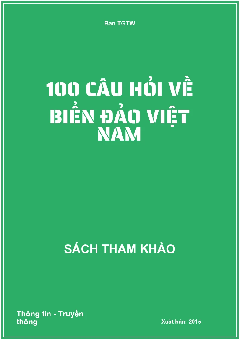 100 câu hỏi về biển đảo Việt Nam