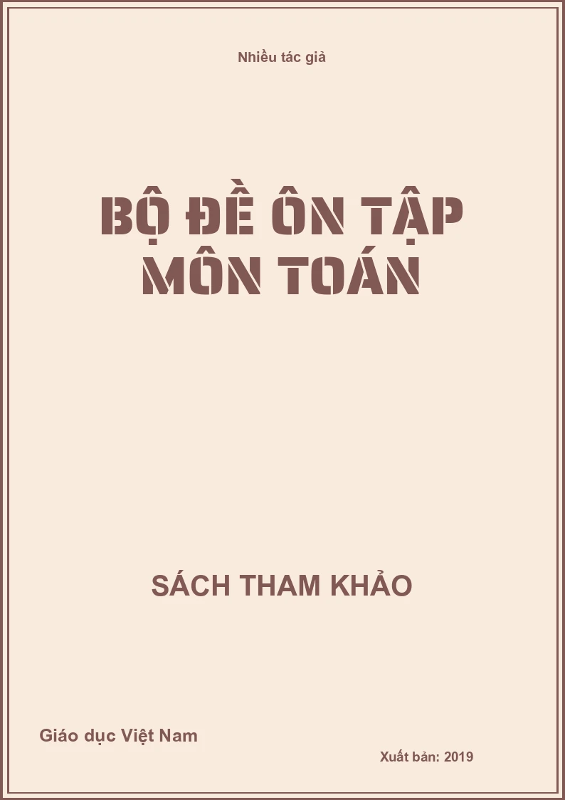 Bộ đề ôn tập môn Toán