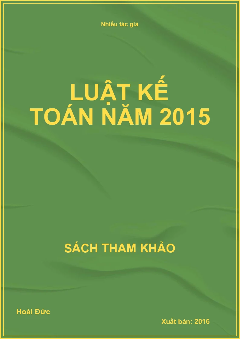 Luật kế toán năm 2015