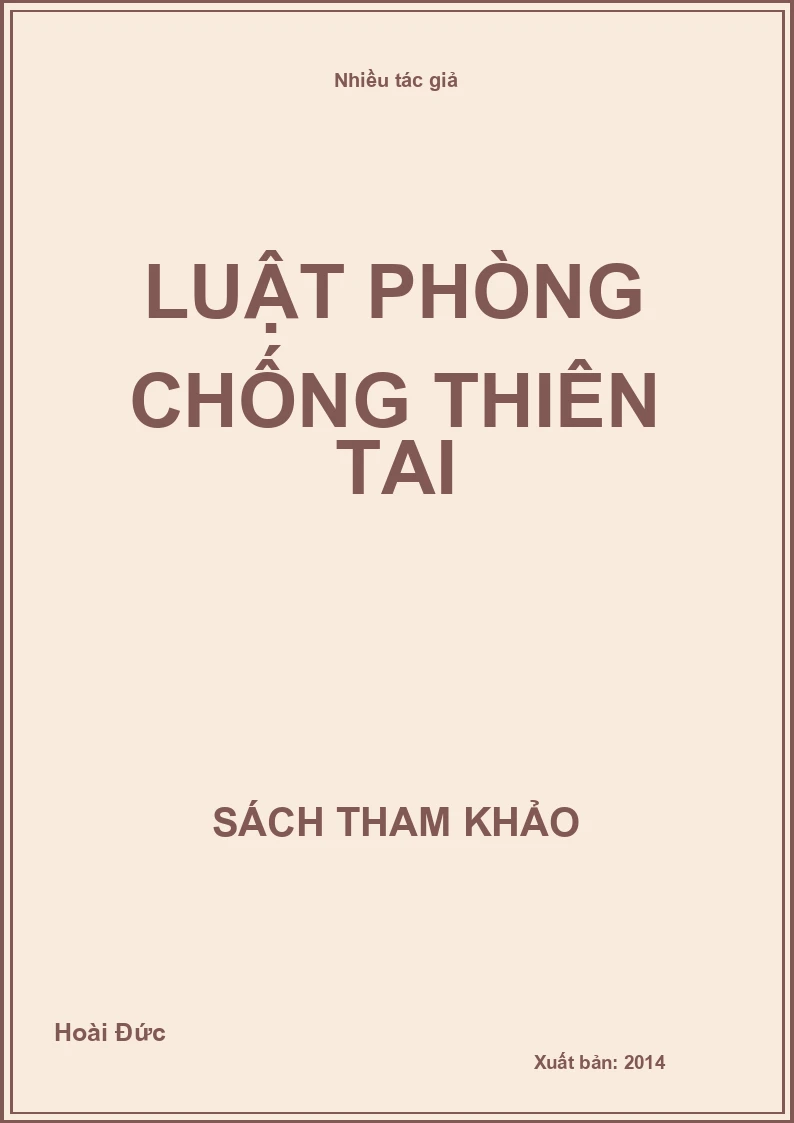 Luật phòng chống thiên tai