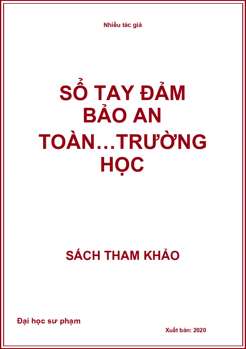 Sổ tay đảm bảo an toàn…trường học