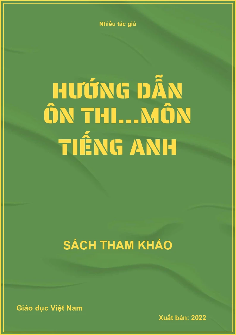 Hướng dẫn ôn thi…môn Tiếng Anh
