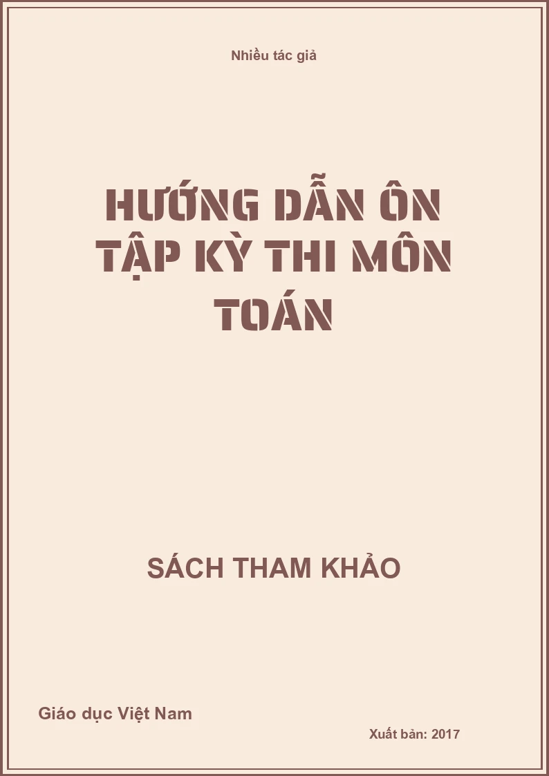 Hướng dẫn ôn tập kỳ thi môn Toán