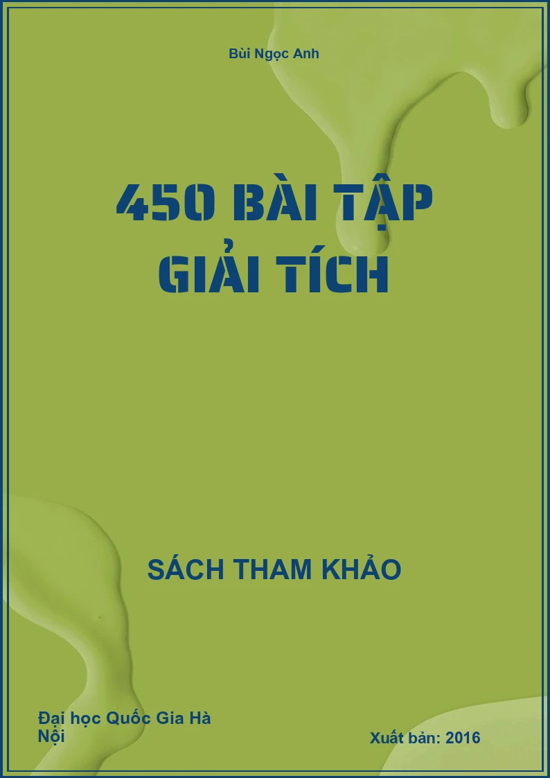 450 Bài tập Giải tích