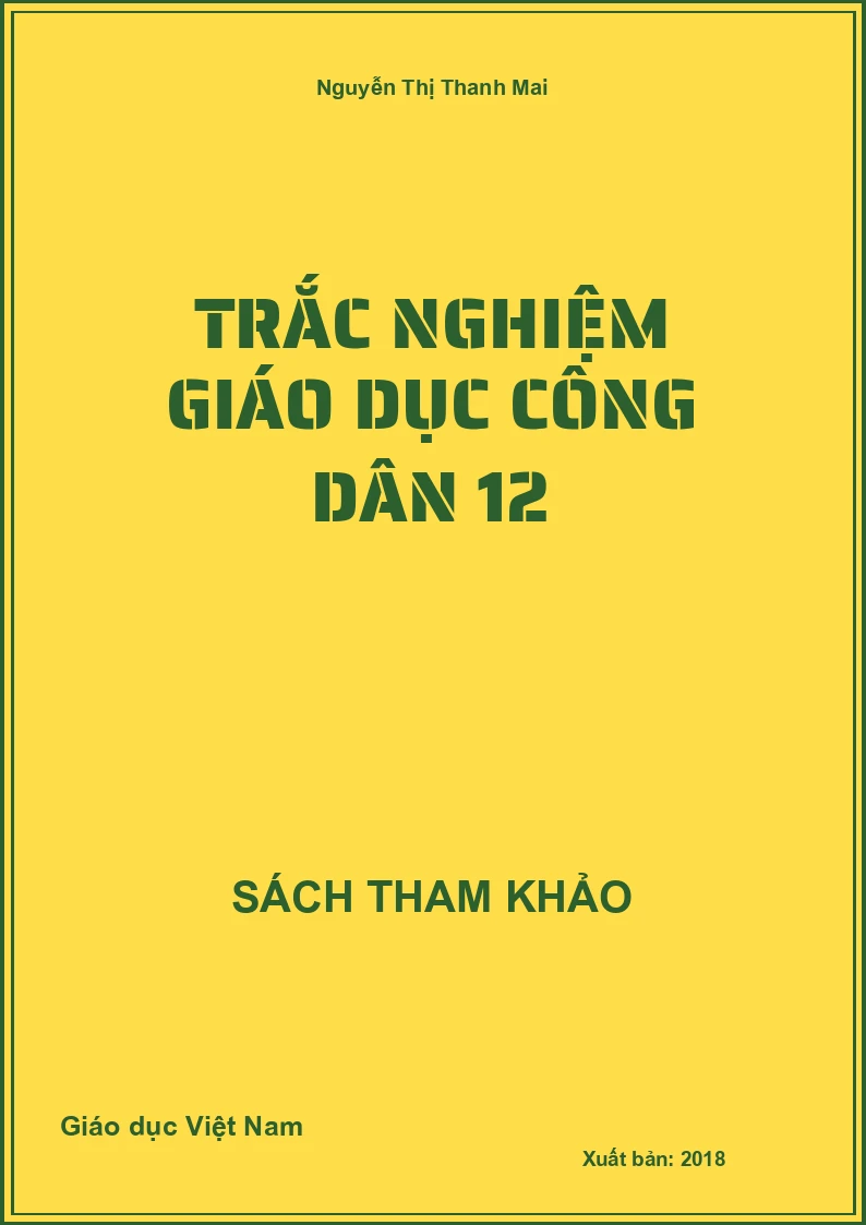 Trắc nghiệm Giáo dục công dân 12
