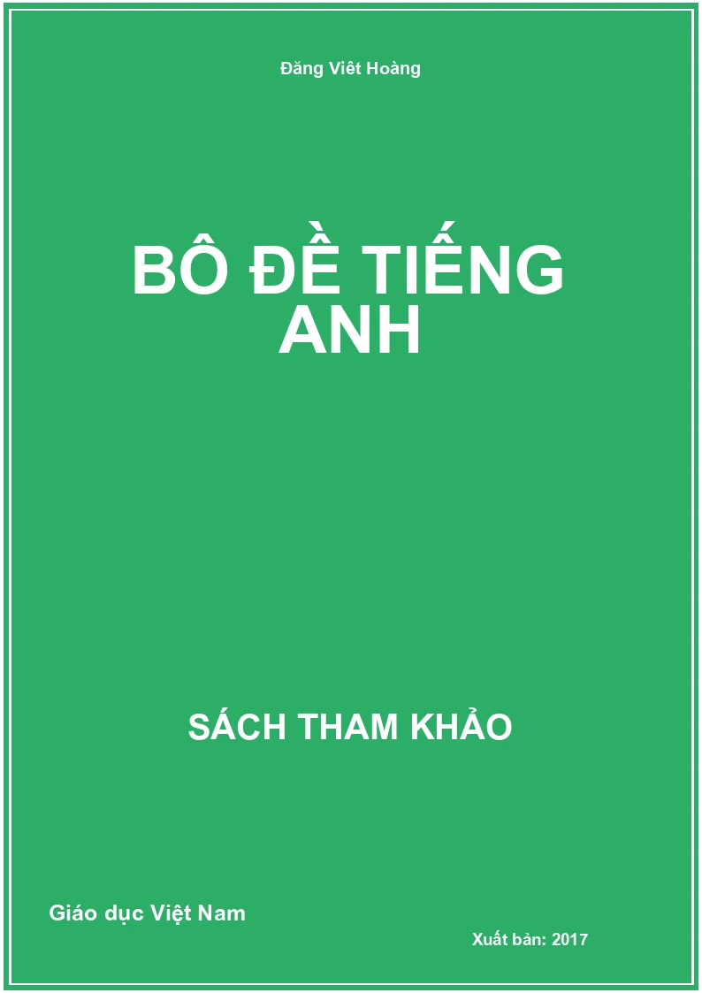 Bộ đề Tiếng Anh