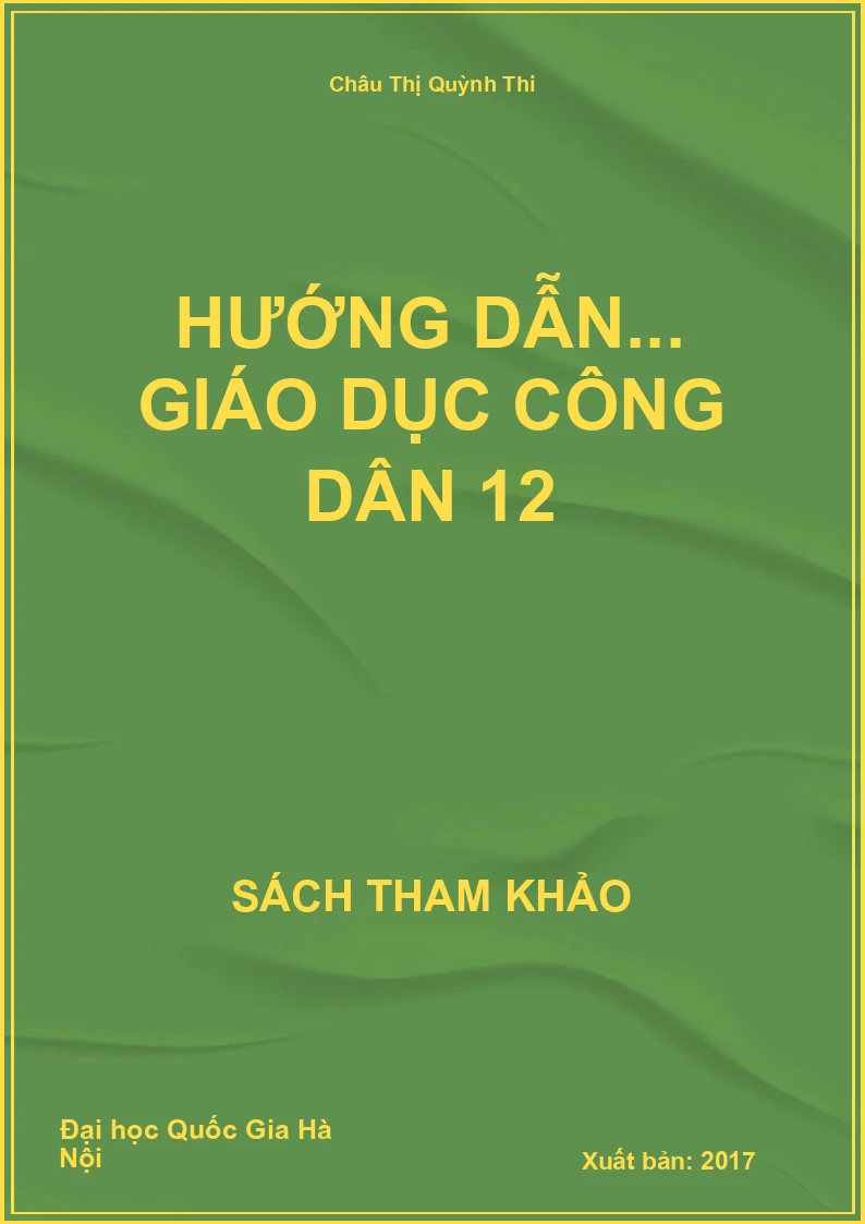 Hướng dẫn... Giáo dục công dân 12