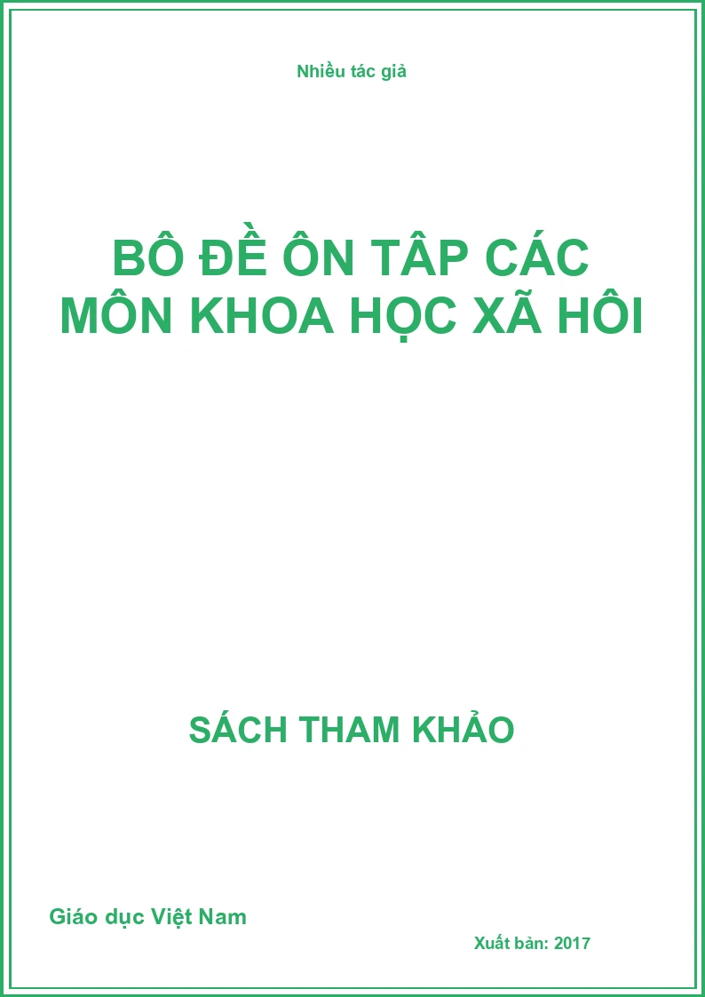 Bộ đề ôn tập các môn khoa học xã hội