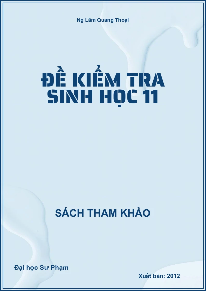Đề kiểm tra Sinh học 11
