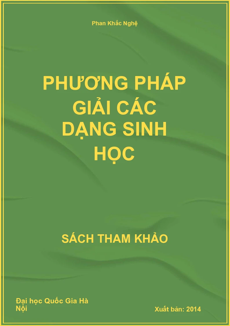 Phương pháp giải các dạng Sinh học