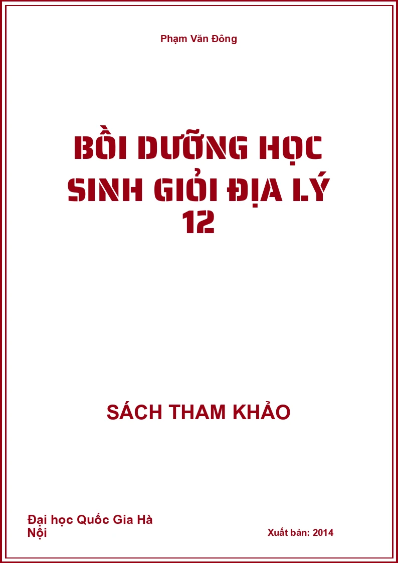 Bồi dưỡng học sinh giỏi Địa lý 12