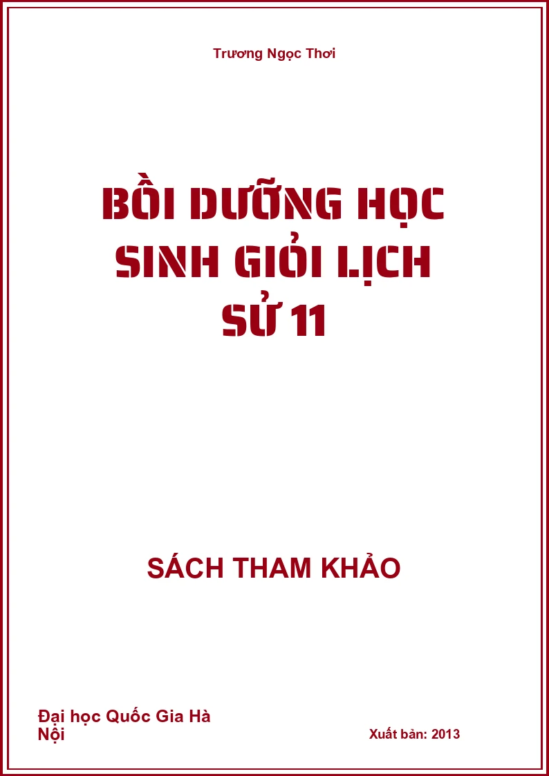 Bồi Dưỡng học sinh giỏi Lịch sử 11