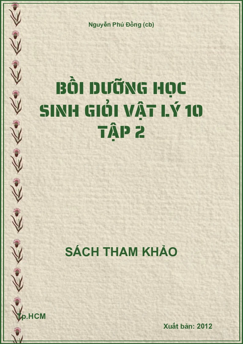 Bồi dưỡng học sinh giỏi vật lý 10 tập 2