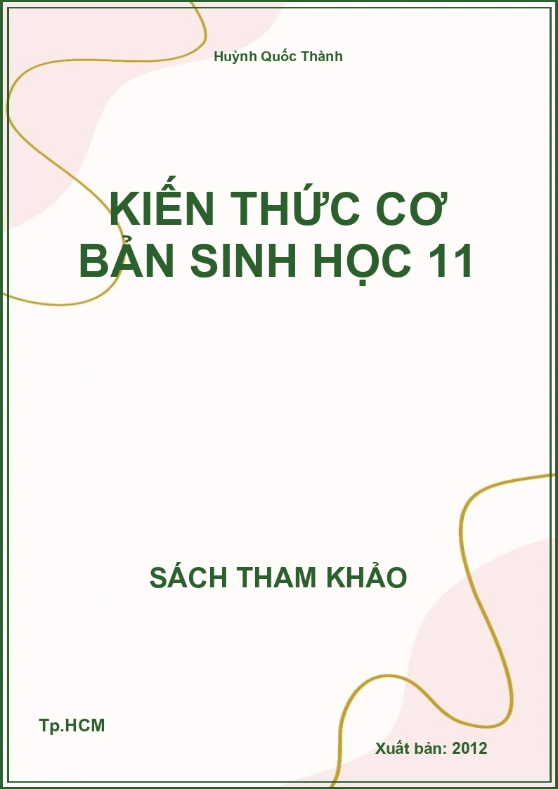 Kiến thức cơ bản Sinh học 11