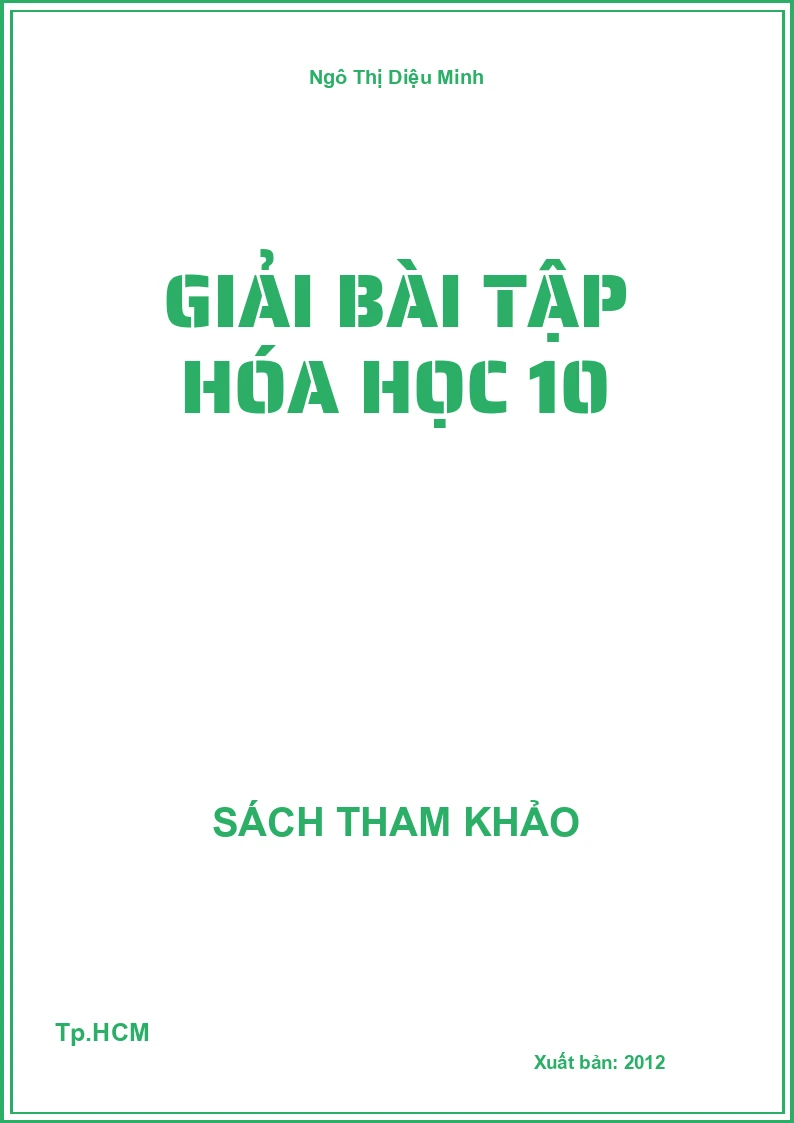 Giải bài tập Hóa học 10
