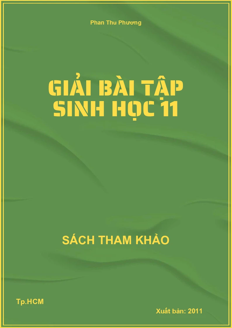 Giải bài tập Sinh học 11