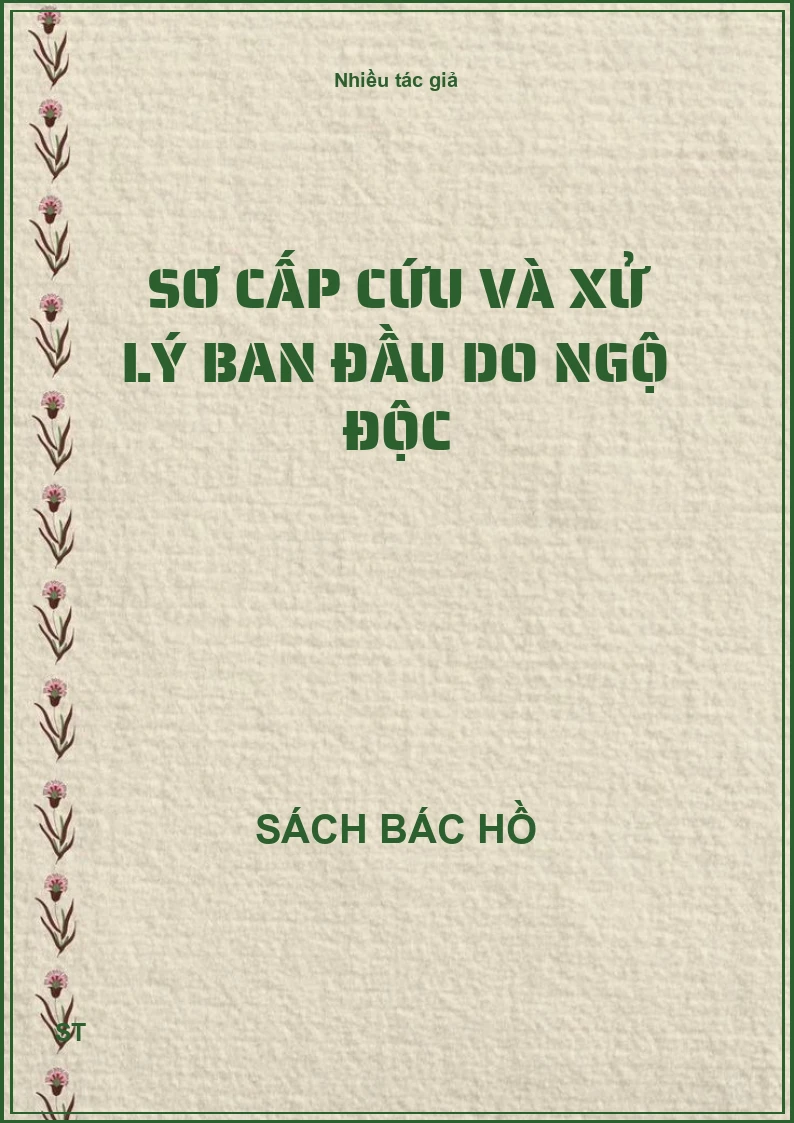 Sơ cấp cứu và xử lý ban đầu do ngộ độc