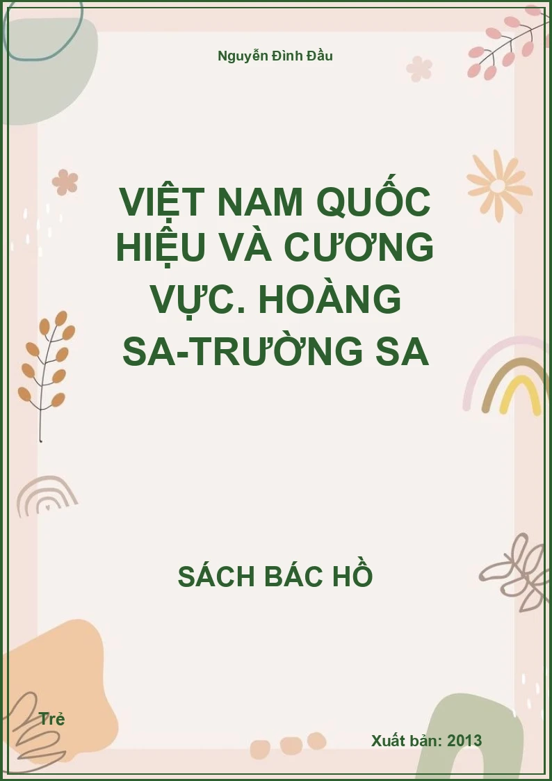 Việt Nam Quốc hiệu và cương vực. Hoàng sa-Trường sa