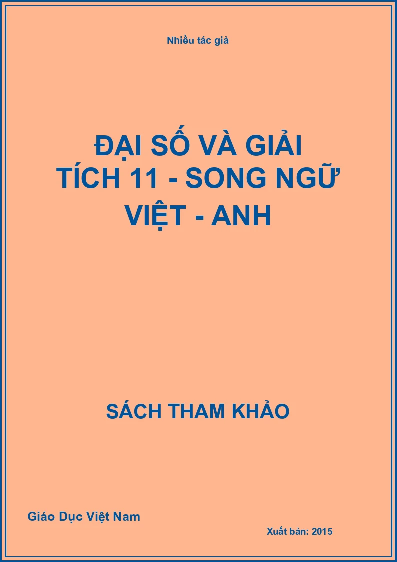 Đại số và Giải tích 11 - Song ngữ Việt - Anh