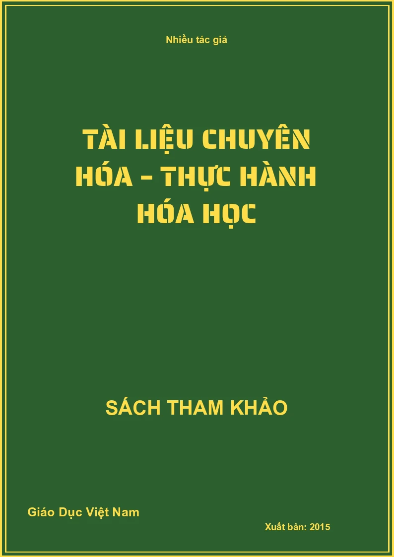 Tài liệu chuyên Hóa – Thực hành Hóa học