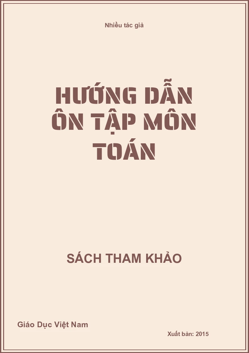 Hướng dẫn ôn tập môn Toán