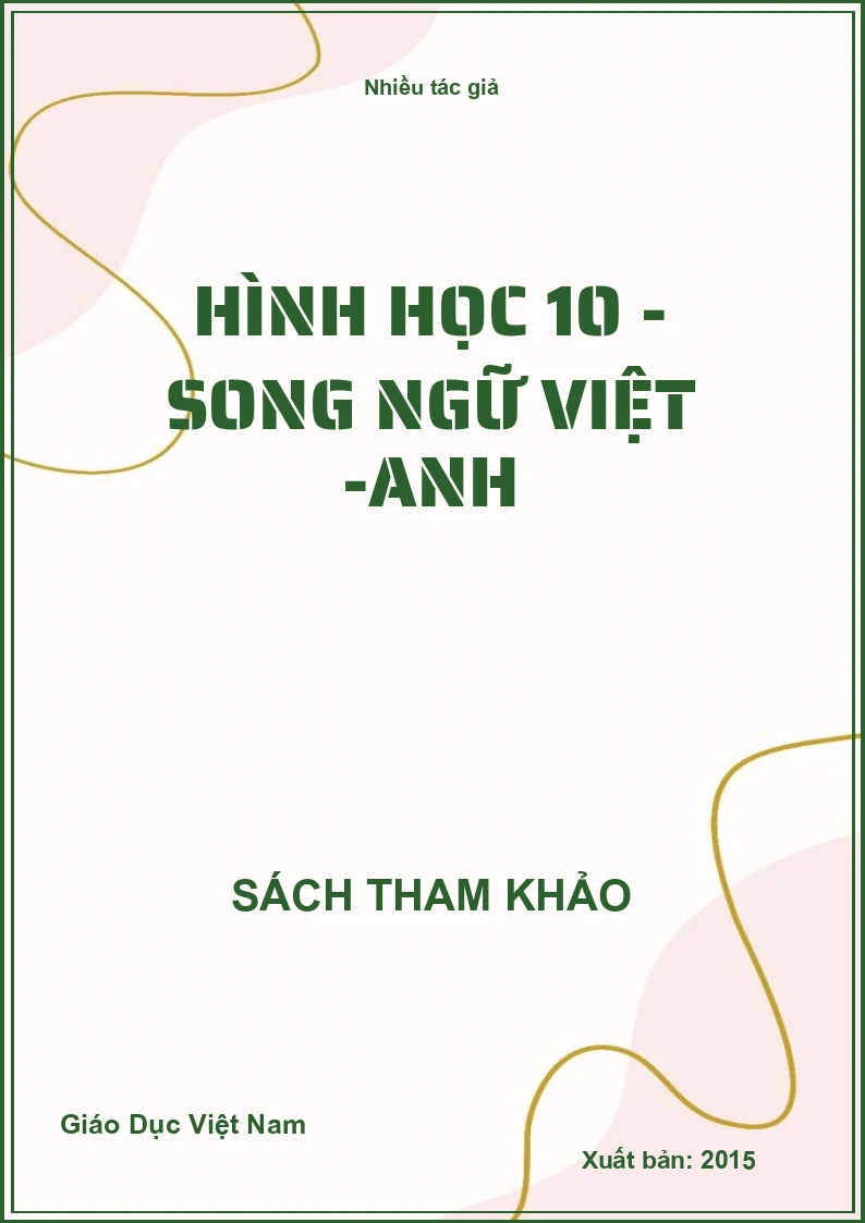 Hình học 10 - Song ngữ Việt -Anh