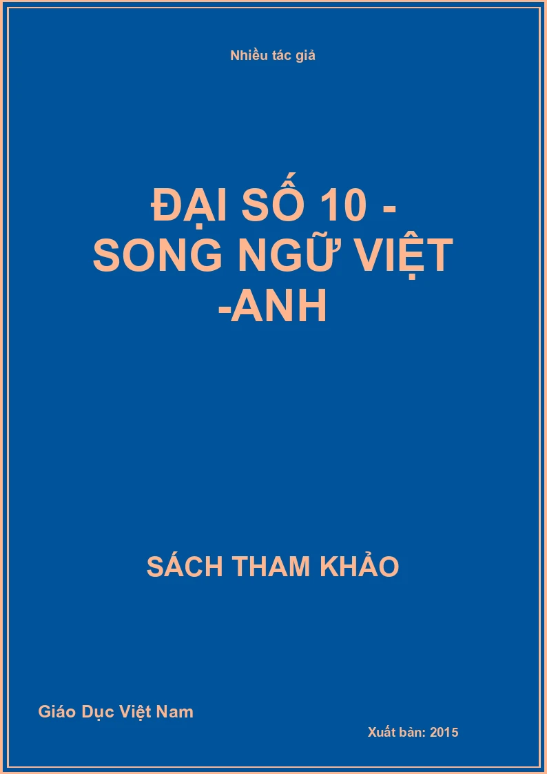Đại số 10 - Song ngữ Việt -Anh