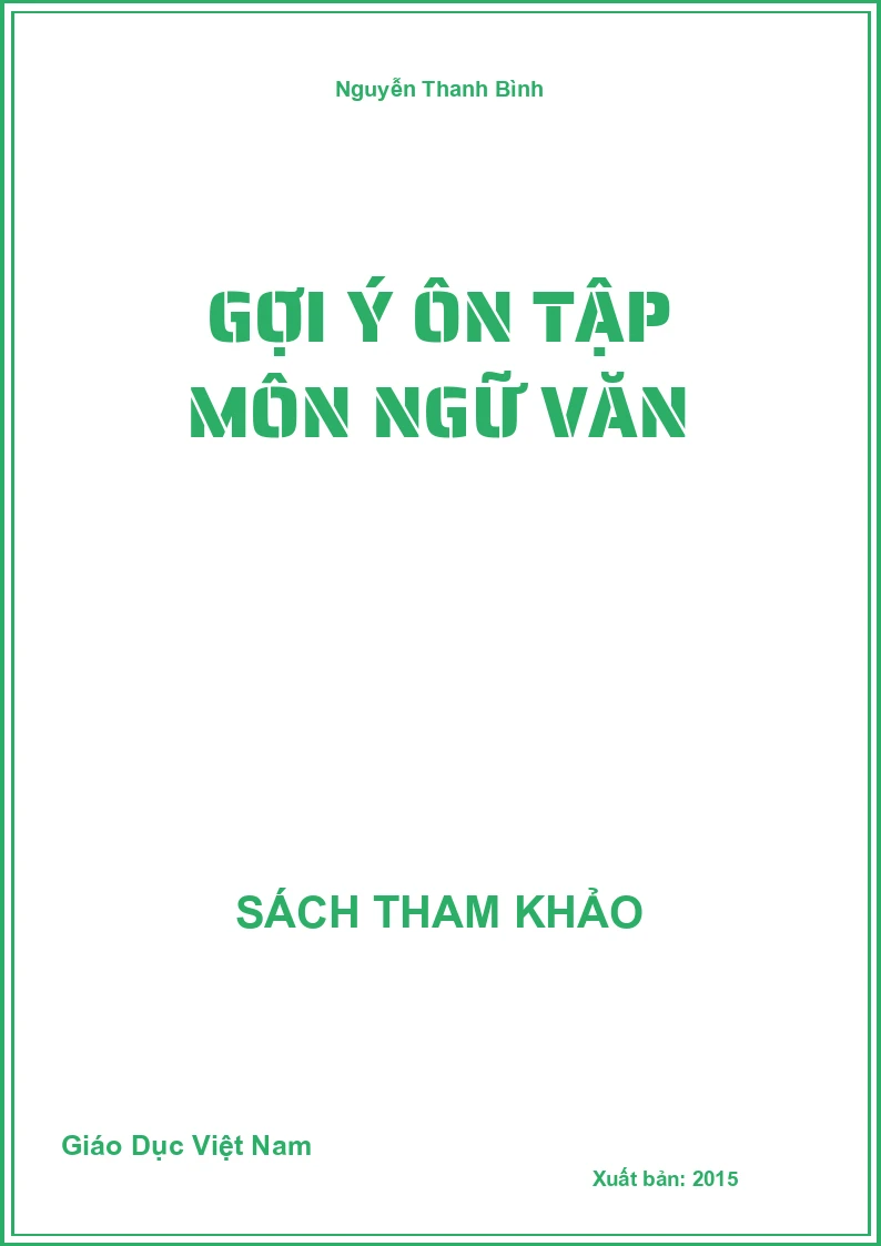 Gợi ý ôn tập môn Ngữ văn