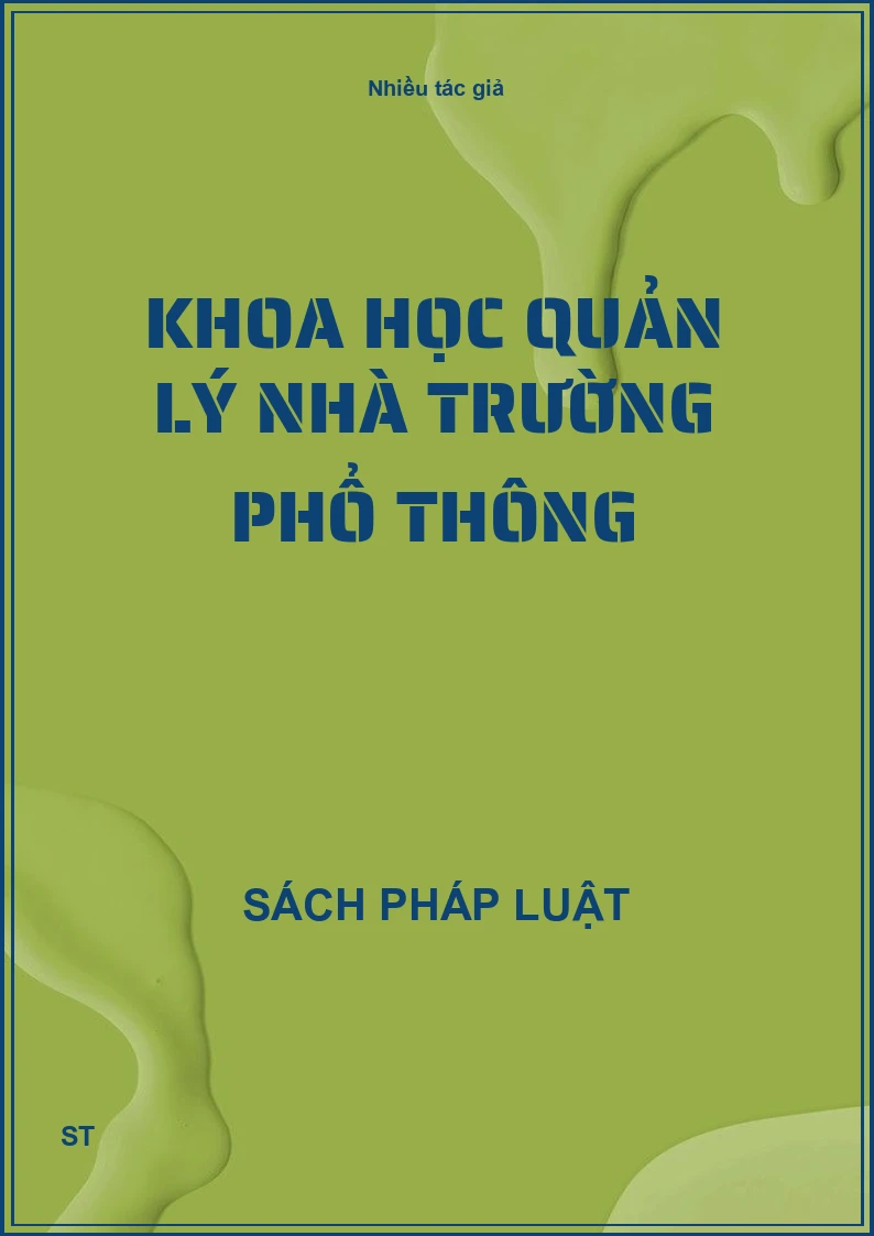 Khoa học quản lý nhà trường phổ thông