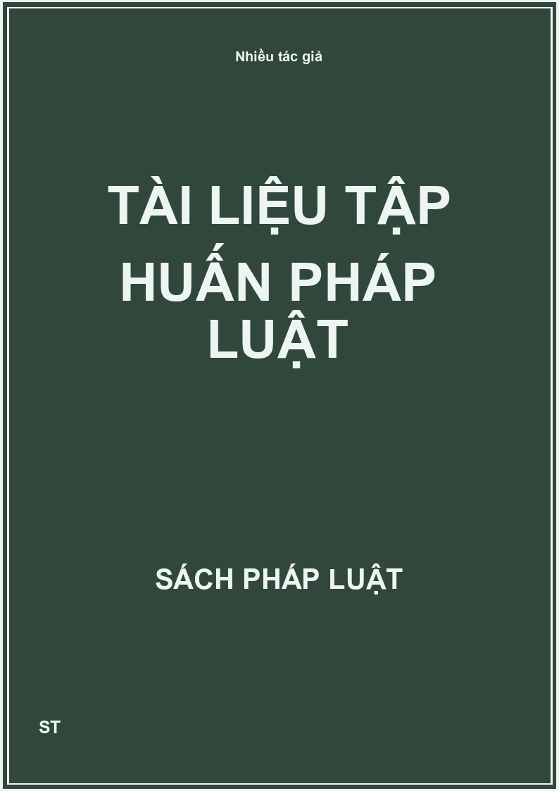 Tài liệu tập huấn pháp luật