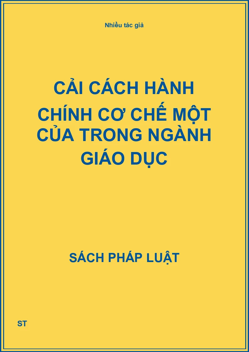 Cải cách hành chính cơ chế một của trong ngành giáo dục