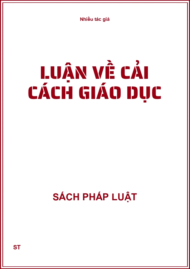 Luận về cải cách giáo dục
