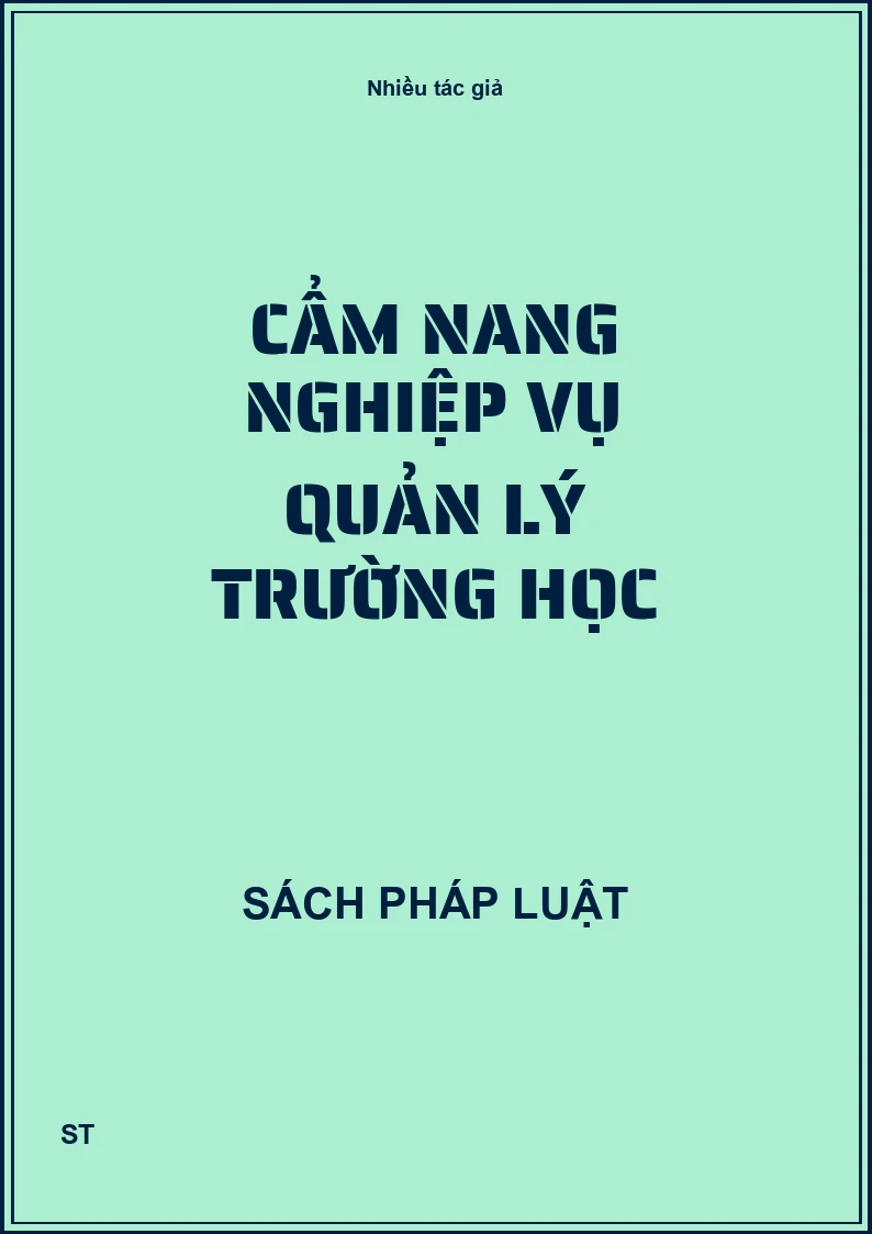 Cẩm nang nghiệp vụ quản lý trường học