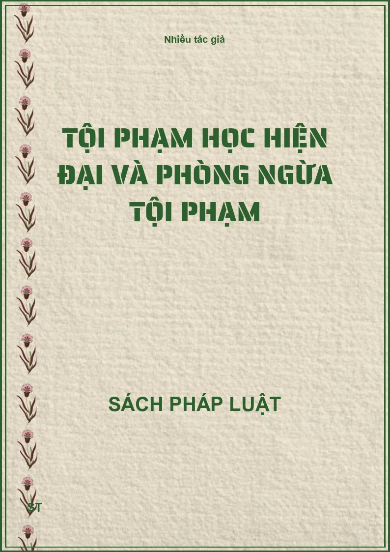 Tội phạm học hiện đại và phòng ngừa tội phạm