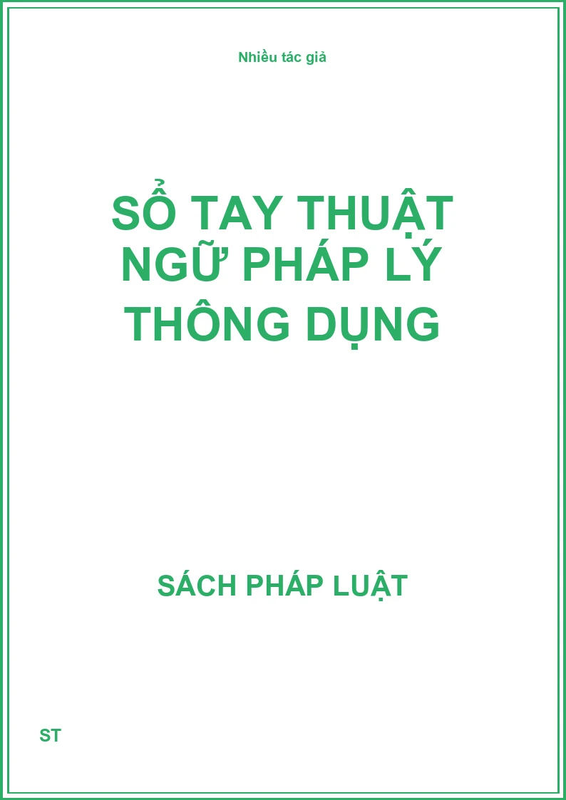 Sổ tay thuật ngữ pháp lý thông dụng