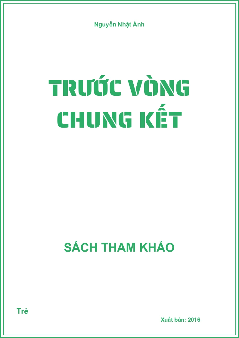 Trước vòng chung kết
