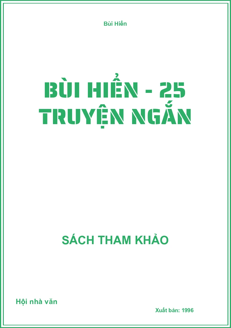 Bùi Hiển - 25 truyện ngắn