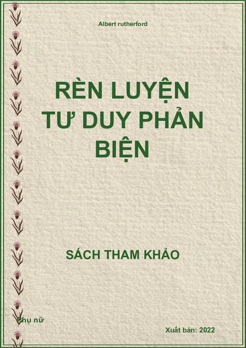 Rèn luyện tư duy phản biện